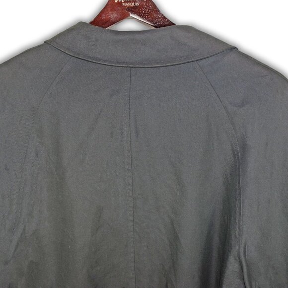 Vintage Tack Room Long Black Overcoat Jacket - Picture 4 of 8